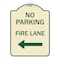 Signmission No Parking Fire Lane W/ Left Arrow Heavy-Gauge Aluminum Architectural Sign, 24" x 18", TG-1824-23736 A-DES-TG-1824-23736 - alternate 1